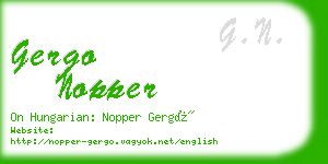 gergo nopper business card